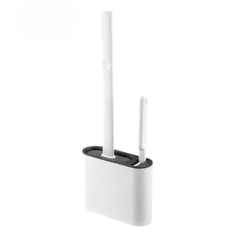 Silicone Toilet Brush With Holder Box Wall Mounted Daily Cleaning Tools Accessories