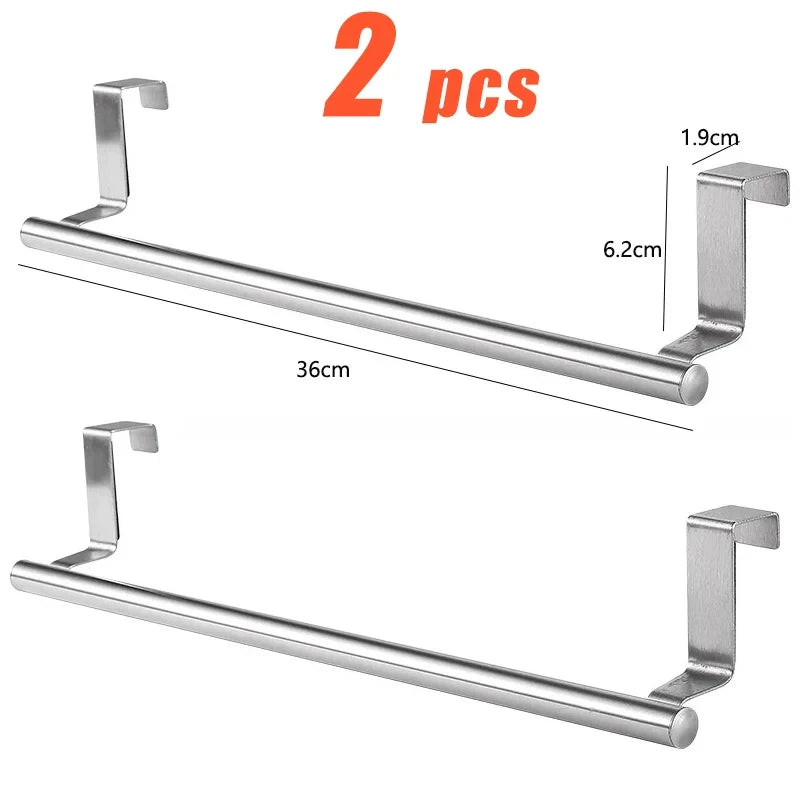 Kitchen Cabinet Door Towel Bar Stainless Steel Door Back Towel Hanging Holder