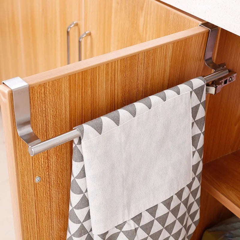 Kitchen Cabinet Door Towel Bar Stainless Steel Door Back Towel Hanging Holder