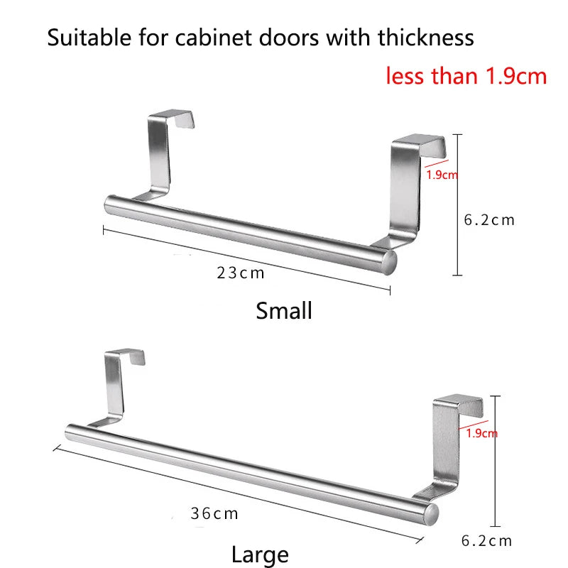 Kitchen Cabinet Door Towel Bar Stainless Steel Door Back Towel Hanging Holder