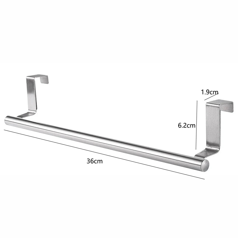 Kitchen Cabinet Door Towel Bar Stainless Steel Door Back Towel Hanging Holder