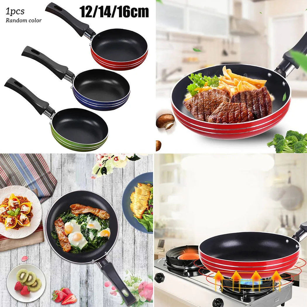 12cm/14cm/16cm Mini Frying Pan Non-Stick Steel Frypan