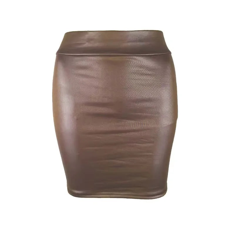 Leather Matte Slim Mini Sexy Fashion PU Hot Short High Waist Skirt