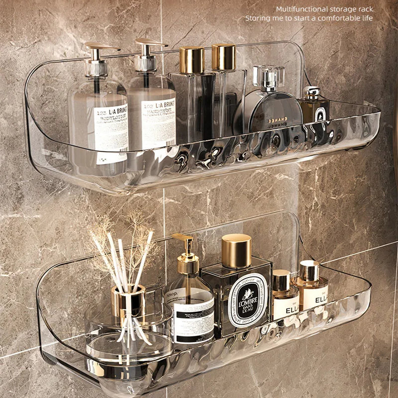 Acryli Bathroom Shelf No Drill Organizer Shower Storage Rack Washstand Cosmetics Storage Rack