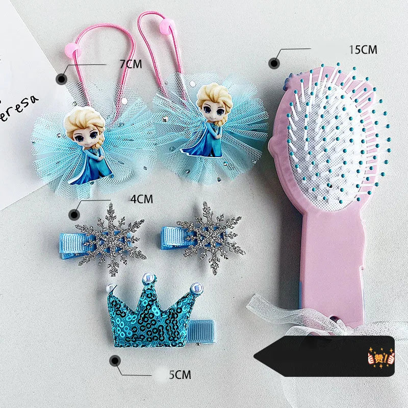 6pcs/set Lovely Frozen Elsa Anna Necklace Bracelet Ring