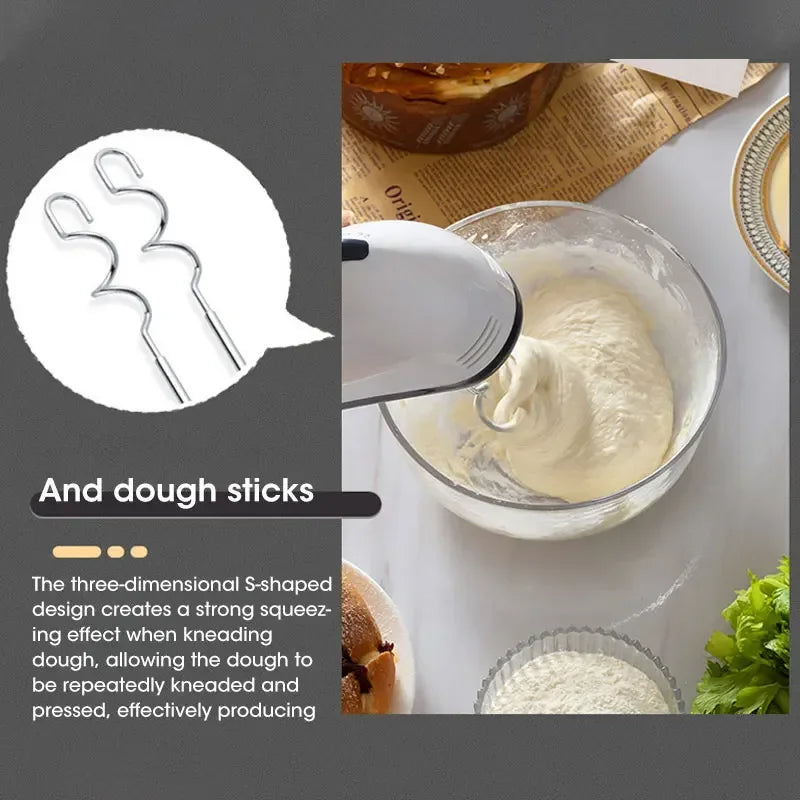 Handheld Electric Egg Beater Home Automatic Mixer Multifunctional Egg White Cream Dough Mixer Kitchen Cooking Egg Beater