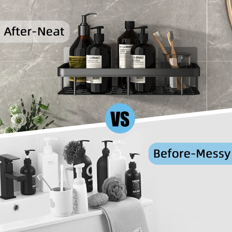 Bathroom Shelf Makeup Storage Organizer Aluminum Alloy